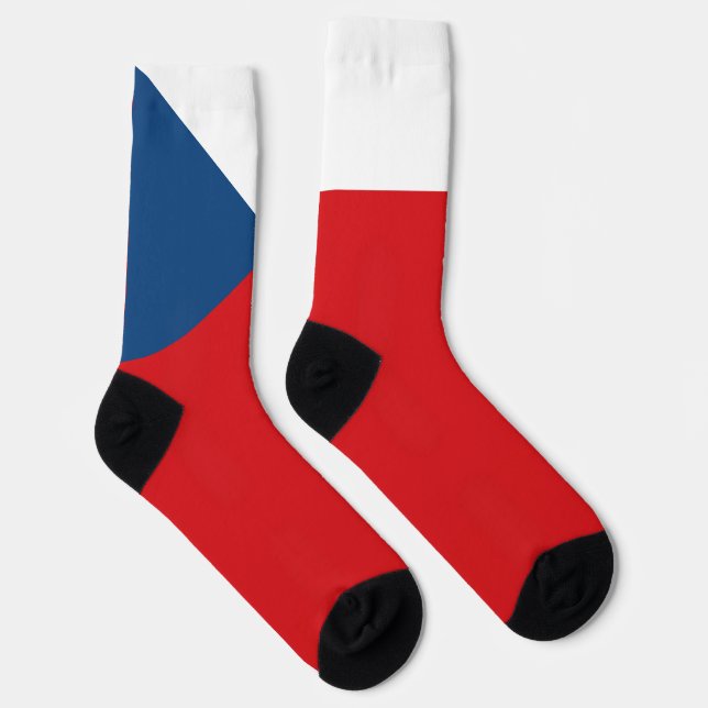 Czech Republic National Flag of Czechia Patriotic Socks (Right)