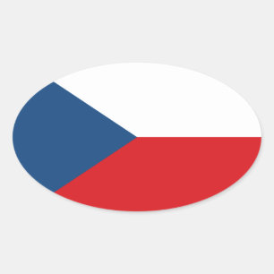 Czech Republic Oval Sticker