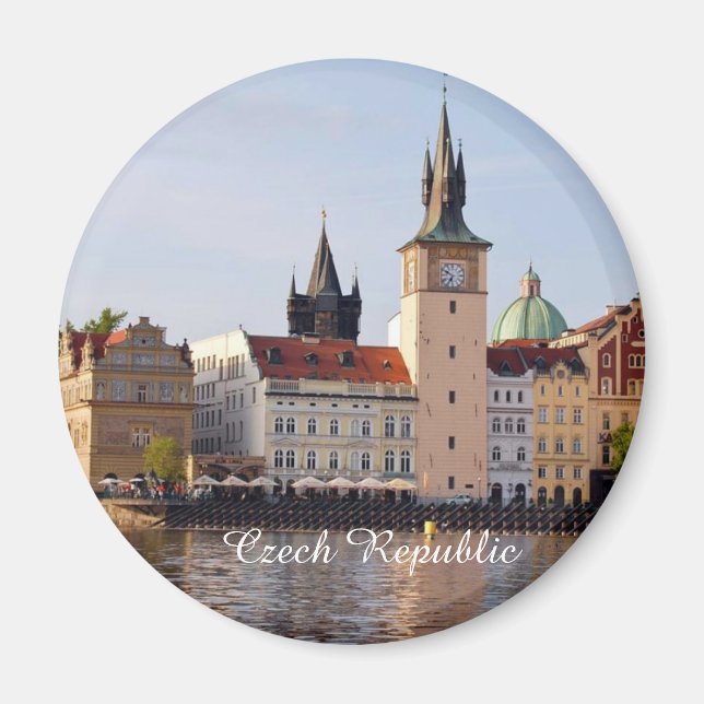 Czech Republic: Prague cityscape Magnet (Front)