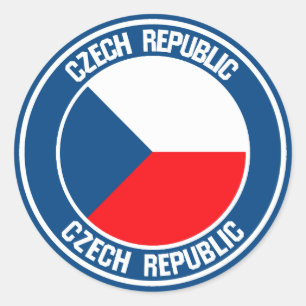 Czech Republic Round Emblem Classic Round Sticker