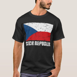 Czech Republic Vintage Flag T-Shirt