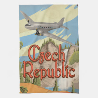 Czech Republic Vintage Travel Poster Tea Towel