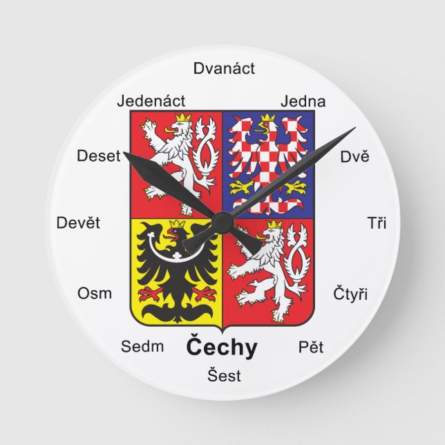 Czech Republic Wall Clock (Front)