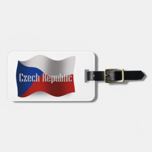 Czech Republic Waving Flag Luggage Tag