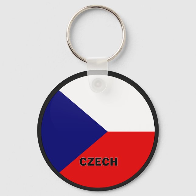 Czech Roundel quality Flag Key Ring (Front)