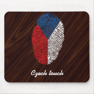 Czech touch fingerprint flag mouse mat