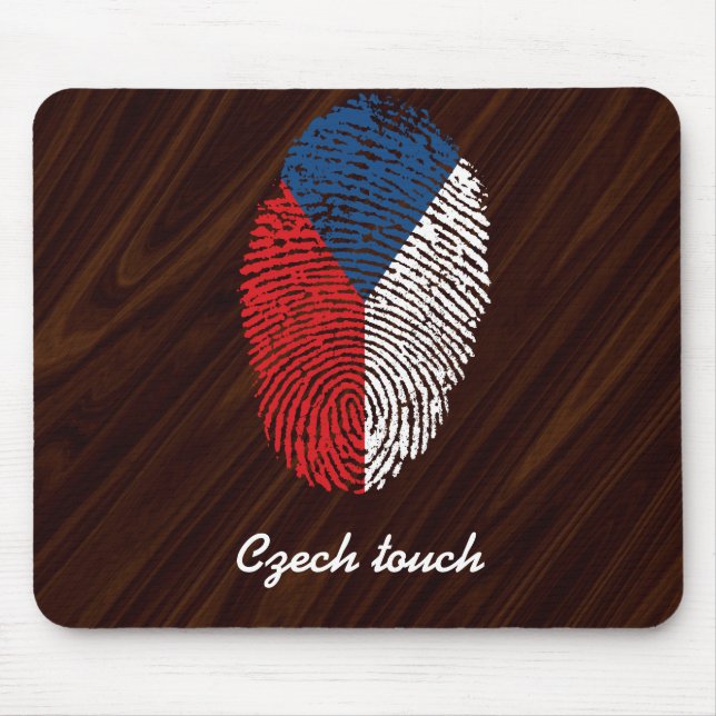 Czech touch fingerprint flag mouse mat (Front)