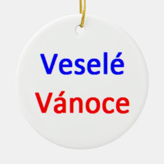 czech vesele vanoce ceramic tree decoration