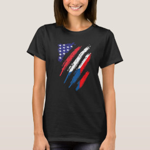 Czechia American Grown Flag USA Patriot Heritage M T-Shirt