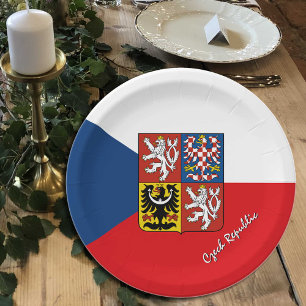 Czechia, Czech Flag - party, birthday /sports  Paper Plate