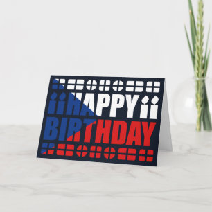 Czechia Flag Birthday Card