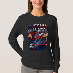 Czechia Goal Mode Skeleton Striker Nations Streetw T-Shirt