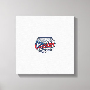 Czechia Soccer 2026 Soccer Bold Country Typography Canvas Print