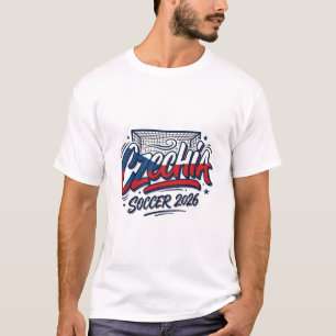 Czechia Soccer 2026 Soccer Bold Country Typography T-Shirt