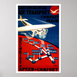 Czechoslovak Air Transport Poster