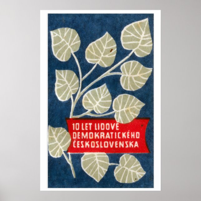 Czechoslovakia 10th Anniversary - Matchbox Print (Front)
