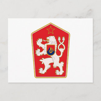 Czechoslovakia Coat of Arms 1960 Postcard