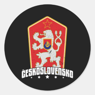 Czechoslovakia Czech Slovak Central Europe Communi Classic Round Sticker
