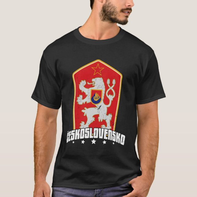 Czechoslovakia Czech Slovak Central Europe Communi T-Shirt (Front)