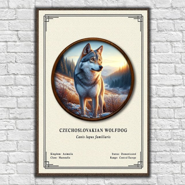 Czechoslovakian Wolfdog Zoology Series Poster (Creator Uploaded)