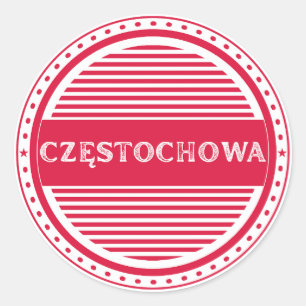 Czestochowa City Pride Emblem – Polish Identity Classic Round Sticker