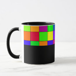 D01 - Tasse mit buntem Schachbrettmuster Mug