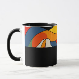 D06 - Mug with colorful organic shapes