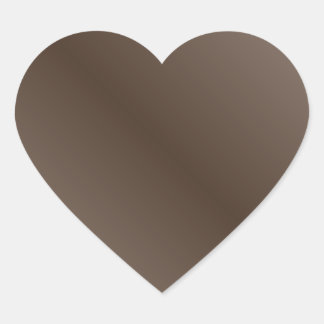 D1 Bi-Linear Gradient - Light Brown and Dark Brown Heart Sticker