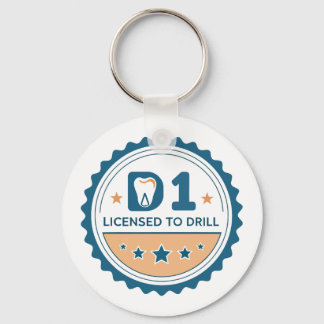 D1 to DDS Dental Student Button Key Ring