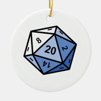 d20 ceramic tree decoration