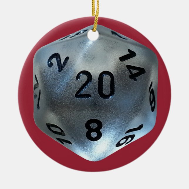 D20 CERAMIC TREE DECORATION (Front)