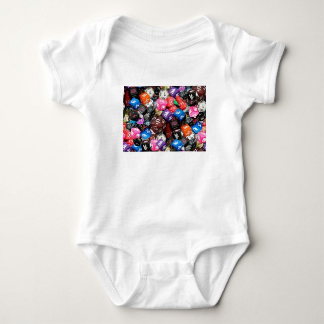 d20 dice baby bodysuit (Front)