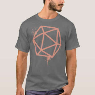 D20 Dice Flesh Pink Paint Tabletop RPG Gaming T-Shirt