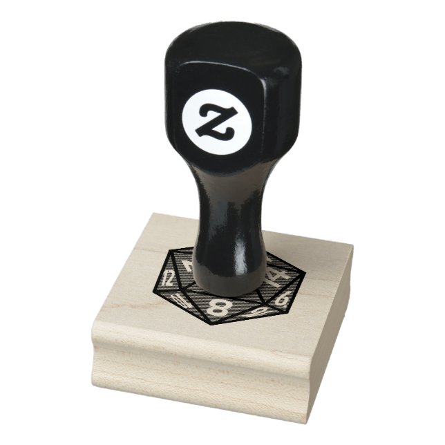 D20 Dice RPG Icon Rubber Stamp (Stamp)