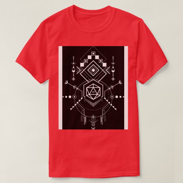 D20 Dice Symbols Storyteller Inspired Tabletop RPG T-Shirt (Design Front)