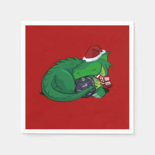 D20 Green Dragon - Holiday Edition Napkin