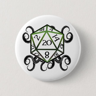 D20 of Cthulhu 6 Cm Round Badge