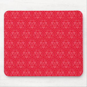 D20 Pattern Custom Background Colour Mousepad