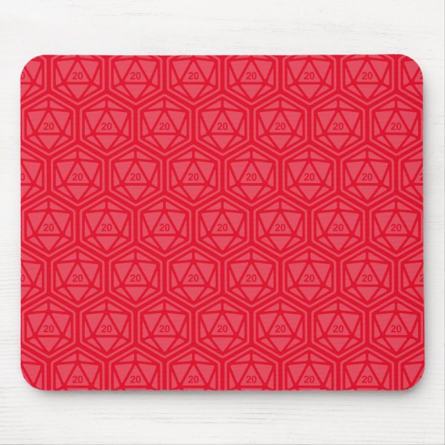 D20 Pattern Custom Background Colour Mousepad (Front)