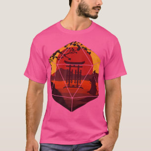 D20 RPG Dice Art Dungeons Warrior Samurai Fantasy T-Shirt