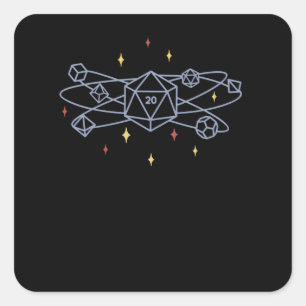 D20  UNIVERSE RPG DESIGN SQUARE STICKER