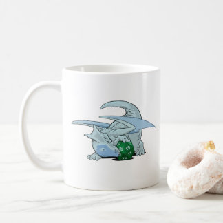 D20 White Dragon Coffee Mug
