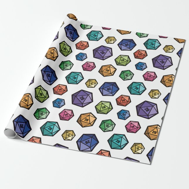 D20 Wrapping Papper Wrapping Paper (Unrolled)