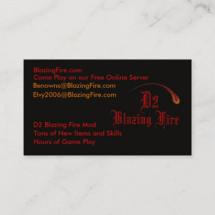 D2 Blazing Fire Cards