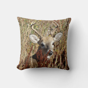 D31 White-tailed Deer in the Weeds Cushion