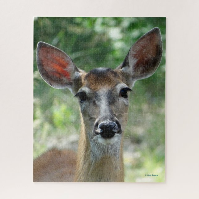 D33 White-tailed Deer Doe Jigsaw Puzzle (Vertical)