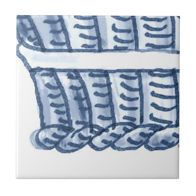 D3 - Delft Basket Mural Tile - D3 (Front)