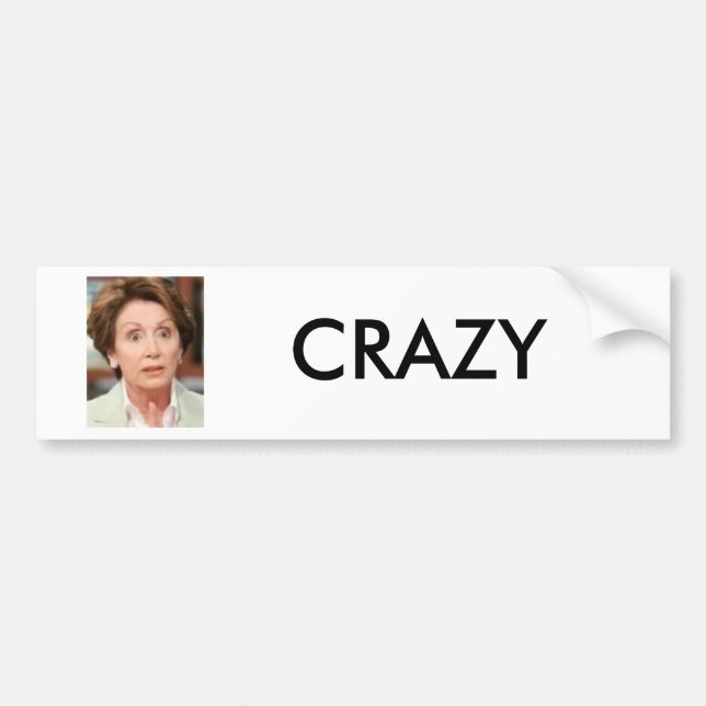 d7f12fc96ee89480, CRAZY Bumper Sticker (Front)