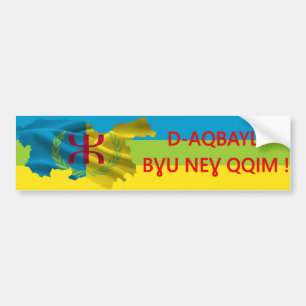 D-Aqbayli car sticker bɣ u neɣ qim!