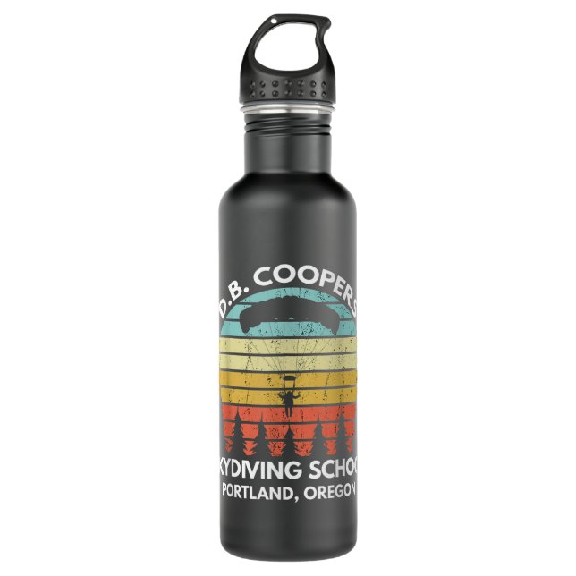 D. B. Coopers Skydiving School Portland, Oregon Fu 710 Ml Water Bottle (Front)